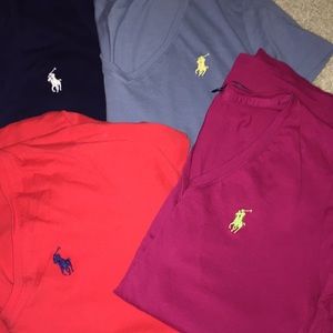 4 Polo Ralph Lauren V-necks